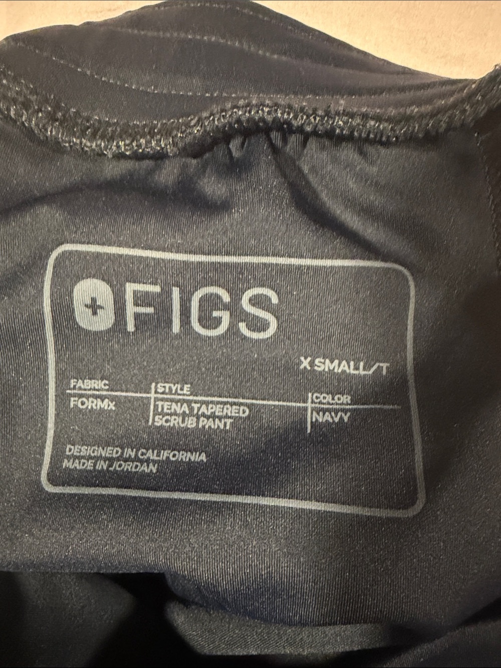 FIGS womens Navy Drawstring Scrub Pants - Picture 2 of 2